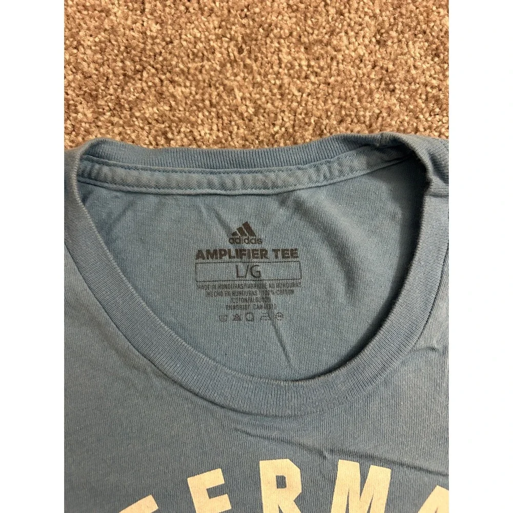 Adidas U.S. Army Quartermaster Corps Tee Mens Large Blue Excellent Graphic Shirt